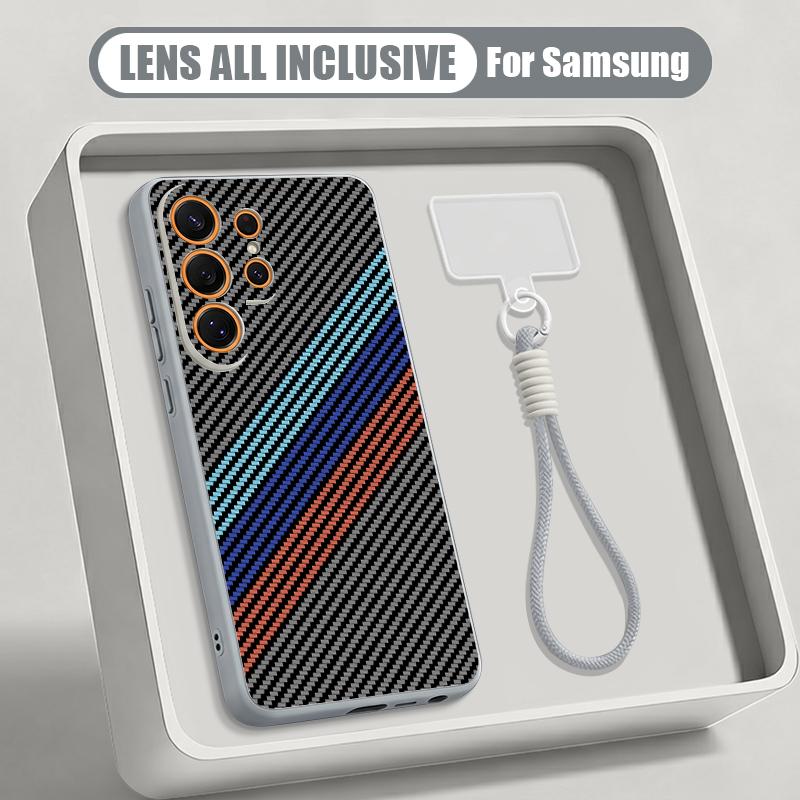 Carbon Fiber Pattern Case For Samsung S26 Ultra S25 FE S24 S24 Plus A57 A37 A17 A56 A36 A16 A55 A35 A15 A54 5G Hybrid Magnetic Matte Cover