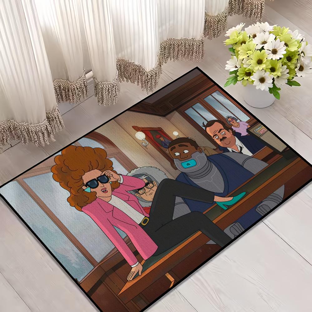 

G-Grimsburg Funny Door Mat For Living Room Bedside Decoration Bed Floor Bath Cool Kitchen Entrance Carpet Large Cartoon Rug SJR40x60CM