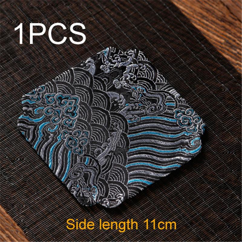 

Подставка для чайного сервиза в стиле кунг-фу, подставки для столовых приборов, кухонная подставка с китайской вышивкой, подстаканник для чая, подставка под чайник, изолированная подставка