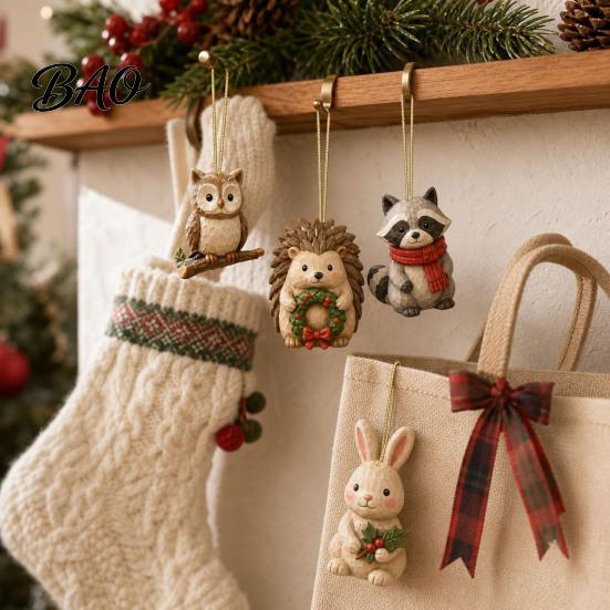 Advent Calendar for Kids Woodland Animal Calendar, 24-Day Christmas Countdown Set with Forest Festive Party Favors Children Critter Ornaments,