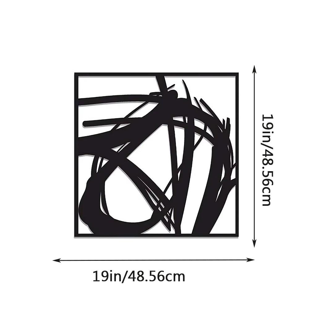 

Абстрактное искусство на металлической стене — домашний декор для гостиной, офиса, столовой, изделия из железа и стильный силуэт для украшения стен чёрный