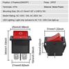 10pcs 15/30A 250V KCD2 KCD4 Rocker Switch DPST 4 Pin Red Lighted 120V Rocker Toggle Switch ON Off Heavy Duty