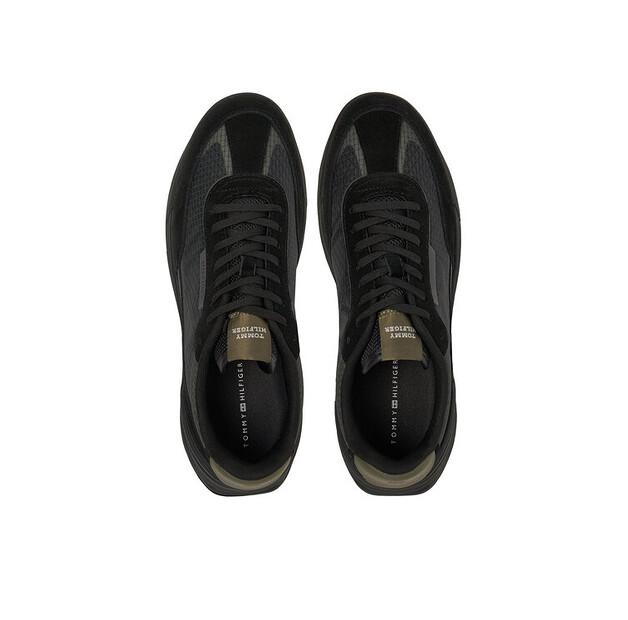 Мужские кроссовки Tommy Hilfiger Retro runner seasonal fm0fm05328 чёрные