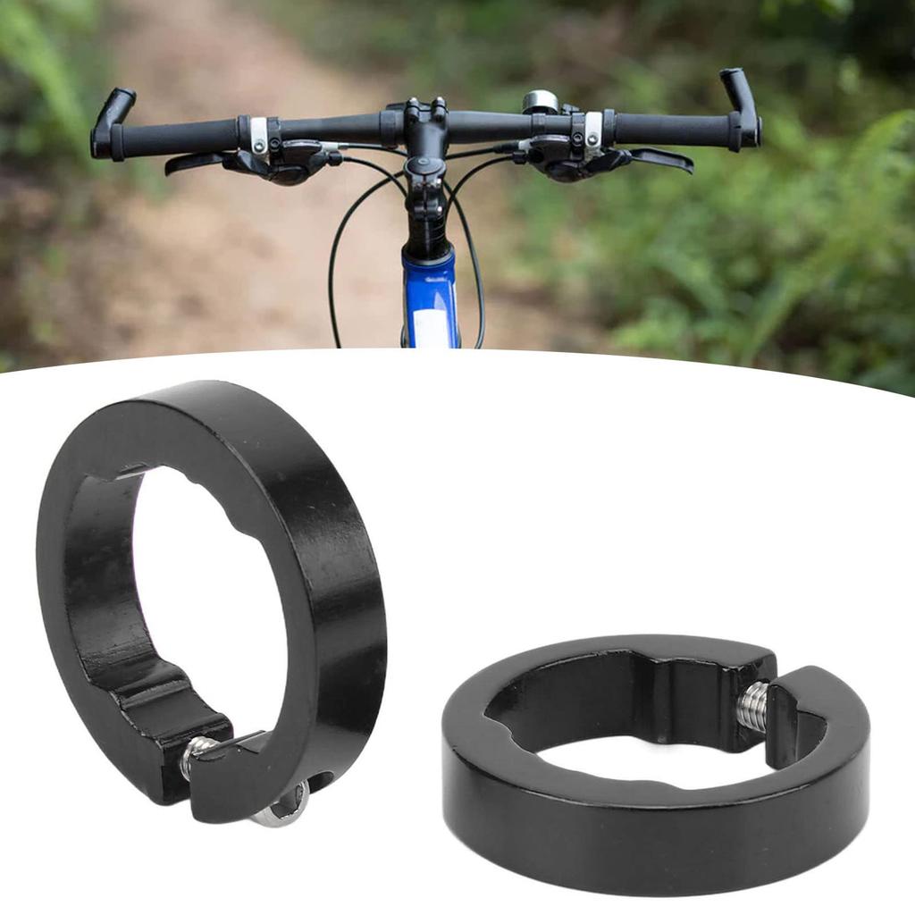 2pcs Motorcycle Grip Clamp Ring Aluminum Alloy Beautiful Practical Bike Grip Lock On Clamp for 22.2mm Bike Handlebar Black