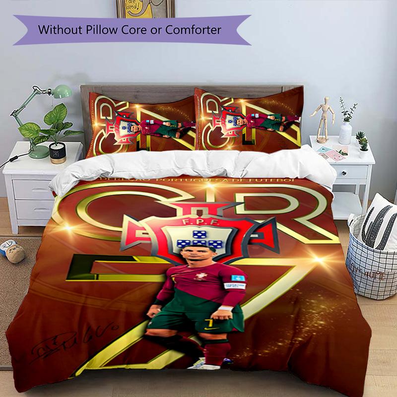 CRF 7 3pcs Bedding Set Duvet Cover Closure Includes 1 Duvet Cover & 2 Pillowcases for All Seasons Bedroom Home Dorm Decor