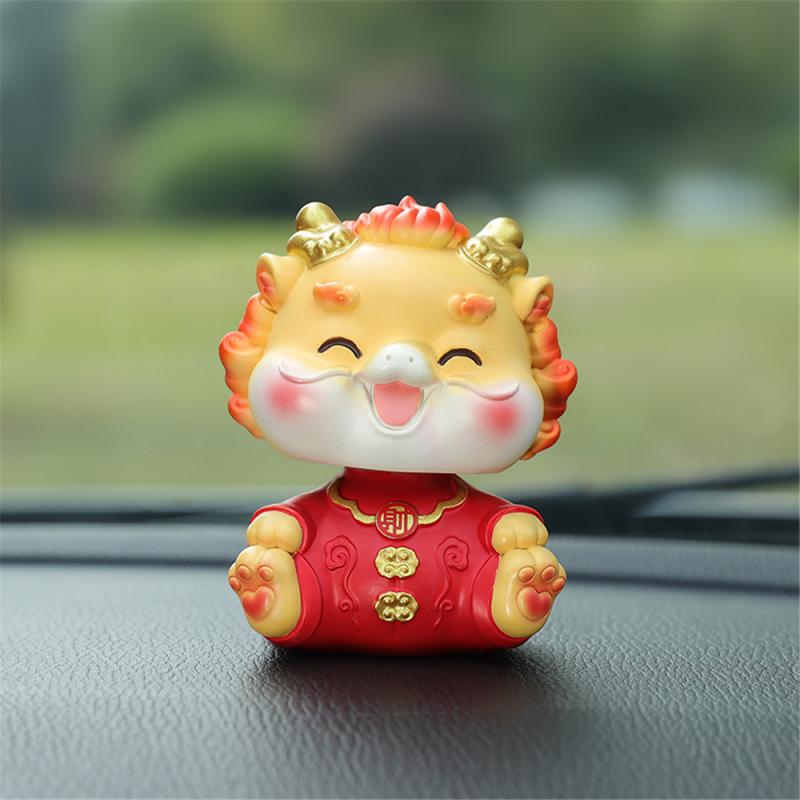 Niedliche Wackelkopffiguren Robuste Gemütliche Heimdekoration Tierkreiszeichen Einfach zu tragen Solide Dekorationsornamente Autoornamente