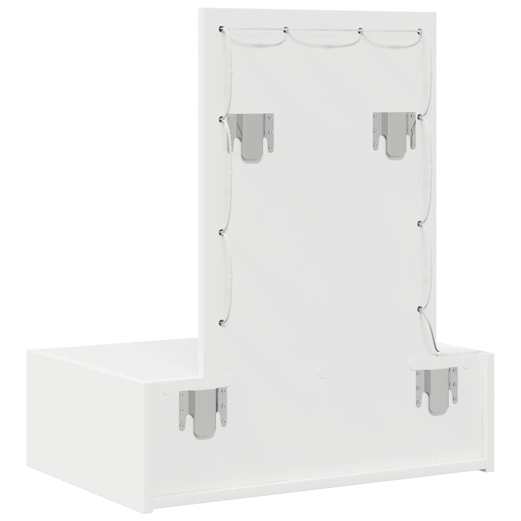 Makeup Table with Drawers White 60 x 40 x 70 cm Engineered Wood
