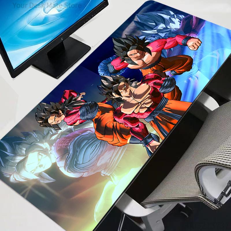 Large Mouse Pad Pc Speed For E-sports Players Rug Laptop Computer Keyboard Desk Mat Dragon Balls Vegeta And Goku Anime Mousepad