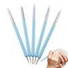 Nail Dotting Tool 5pcs Double-ended Silicone Head Carving Dotting Pen Brush Modeling Dotting Nails Art Tool DIY Sculpting Tools