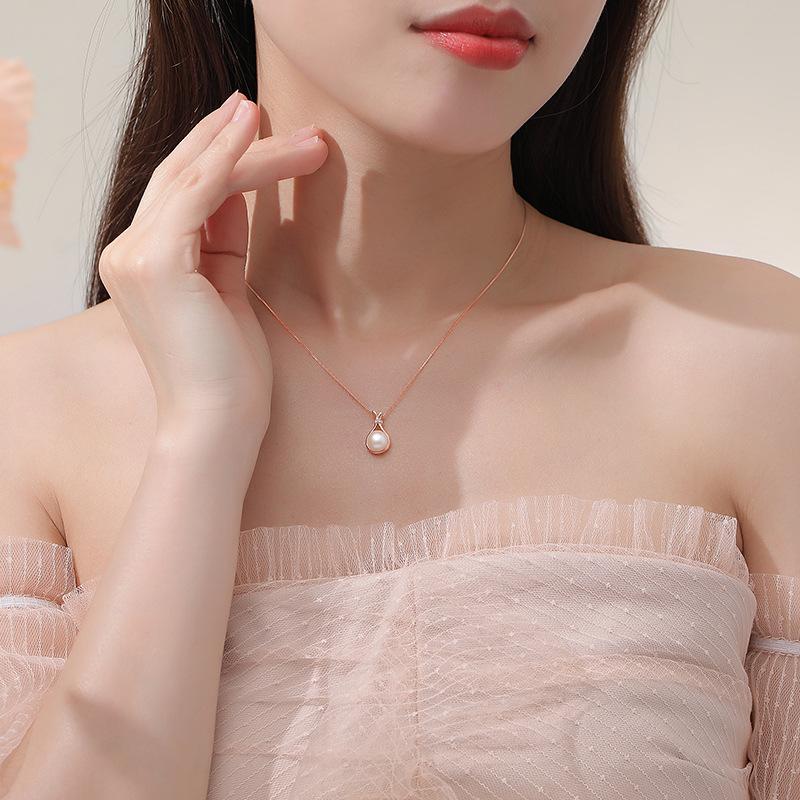 Tancise 925 Sterling Silver Classic Women Necklace Pendant Zircon Fashion Gift