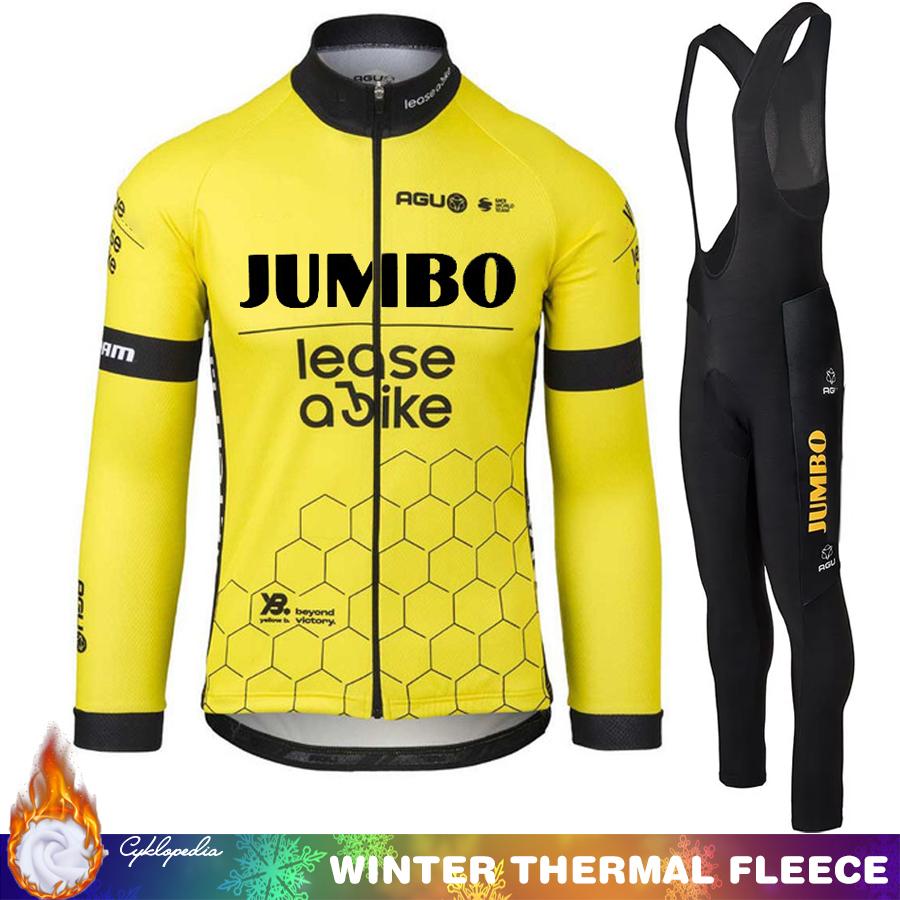Herrcykelkläder Vinter Termisk Fleece Cykelbyxor JUMBO Man Set Tröja Kläder Cykeldräkt Herroutfit 2026 Byxor Cykel