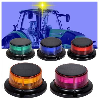 Holdbar solcelledrevet roterende blinklampe vanntett terrengvarsellys nødvarsel