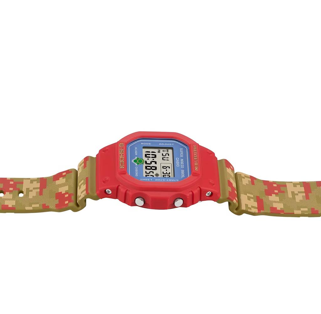 CASIO G-SHOCK SUPER MARIO BROTHERS Collaboration Limited Edition Men's Watch Red Blue DW-5600SMB-4