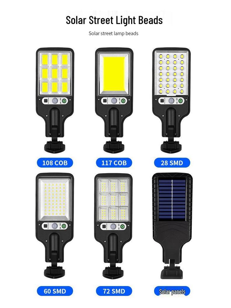 Solar LED Wall Light with Remote, COB Sensors, Waterproof for Outdoor Use