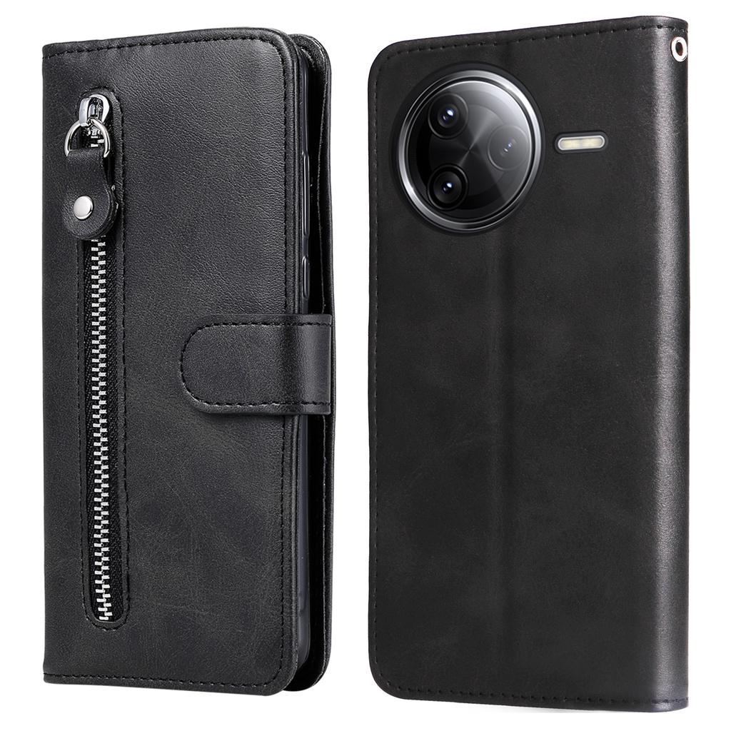 For Xiaomi Poco F7 Ultra 5G/Redmi K80 Pro 5G Case Zipper Wallet Calf Texture PU Leather Phone Cover