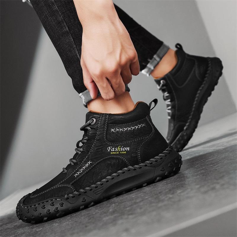 Autumn /Spring Mens Handmade Boots  Comfortable Ankle Boots for Men Casual Shoes Tooling Shoes  Mens Chelsea Ankle Boots