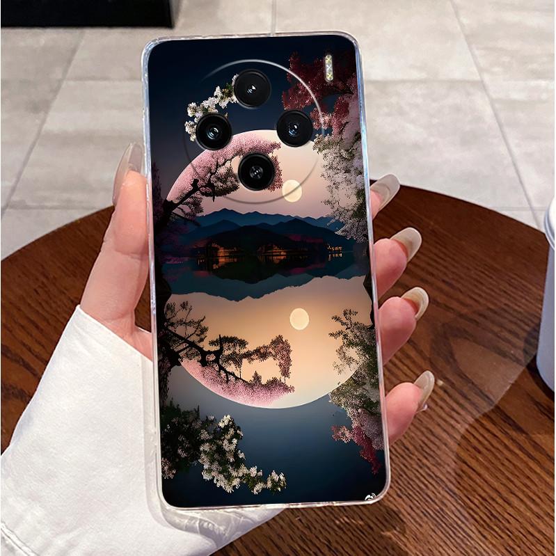 Case For Vivo X100 Transparent TPU Soft Cover For Vivo X100 Pro/X100s Pro Cute Little Panda Pattern Shockproof Couple Shell