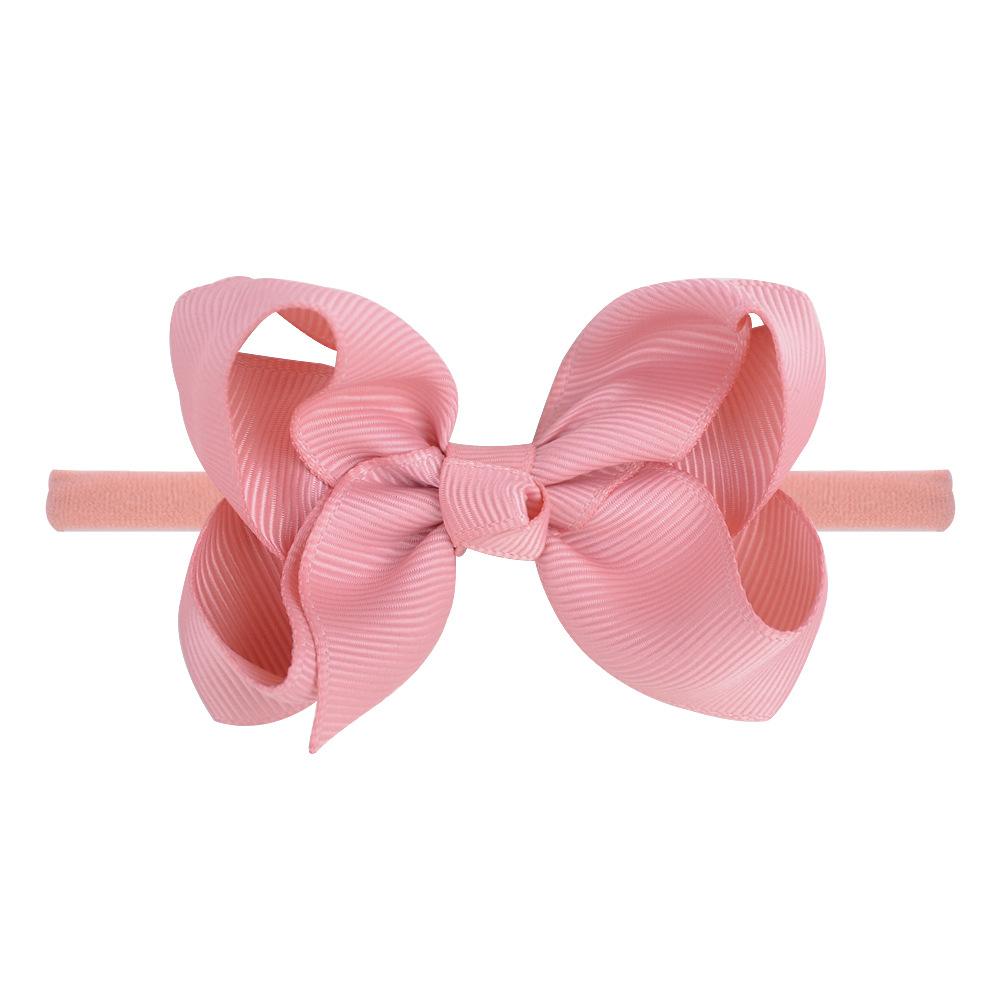 12 Colour Baby Girls Elastic Hair Band Accessories Grosgrain Ribbon Hair Bows and Headbands for Infants Newborns