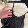 Sexy Backless Sling Skirts High Sense Vacation Wear Waist Hugging Slimming Mopping Floor Long dress Seaside Beach dress