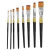 8Pcs Paint Brushes Set Ergonomic Handle Soft Bristles Waterproof Black Gold Soft Bristles for Art