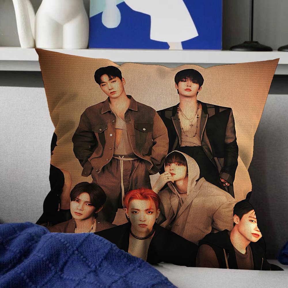 KPOP A-ATEEZs Personalized Pillow Cover Kids Bedroom Wild Party Decor Pillowcase Kid Birthday Shower Gift
