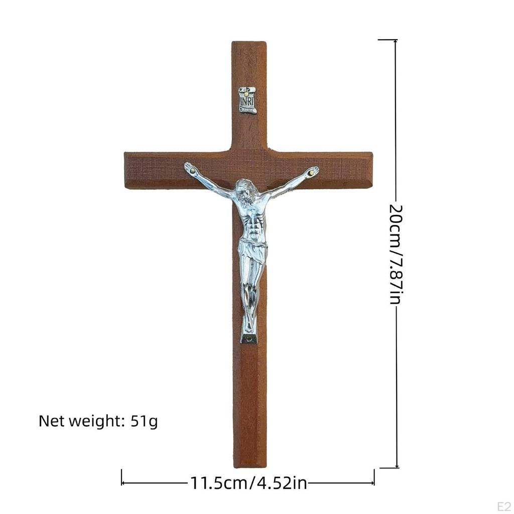Wall Crucifix Holy Figurine Art Gift Catholic Jesus Sculpture Ornament for Thanksgiving Living Room