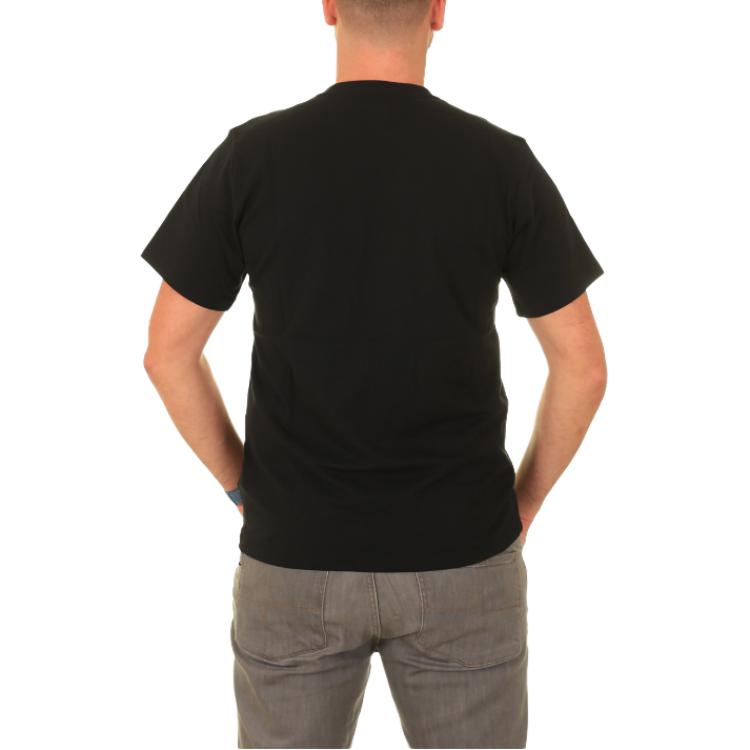 Converse T Shirts Men's Black Crew Neck Moderate Straight Fit 10026529-A01