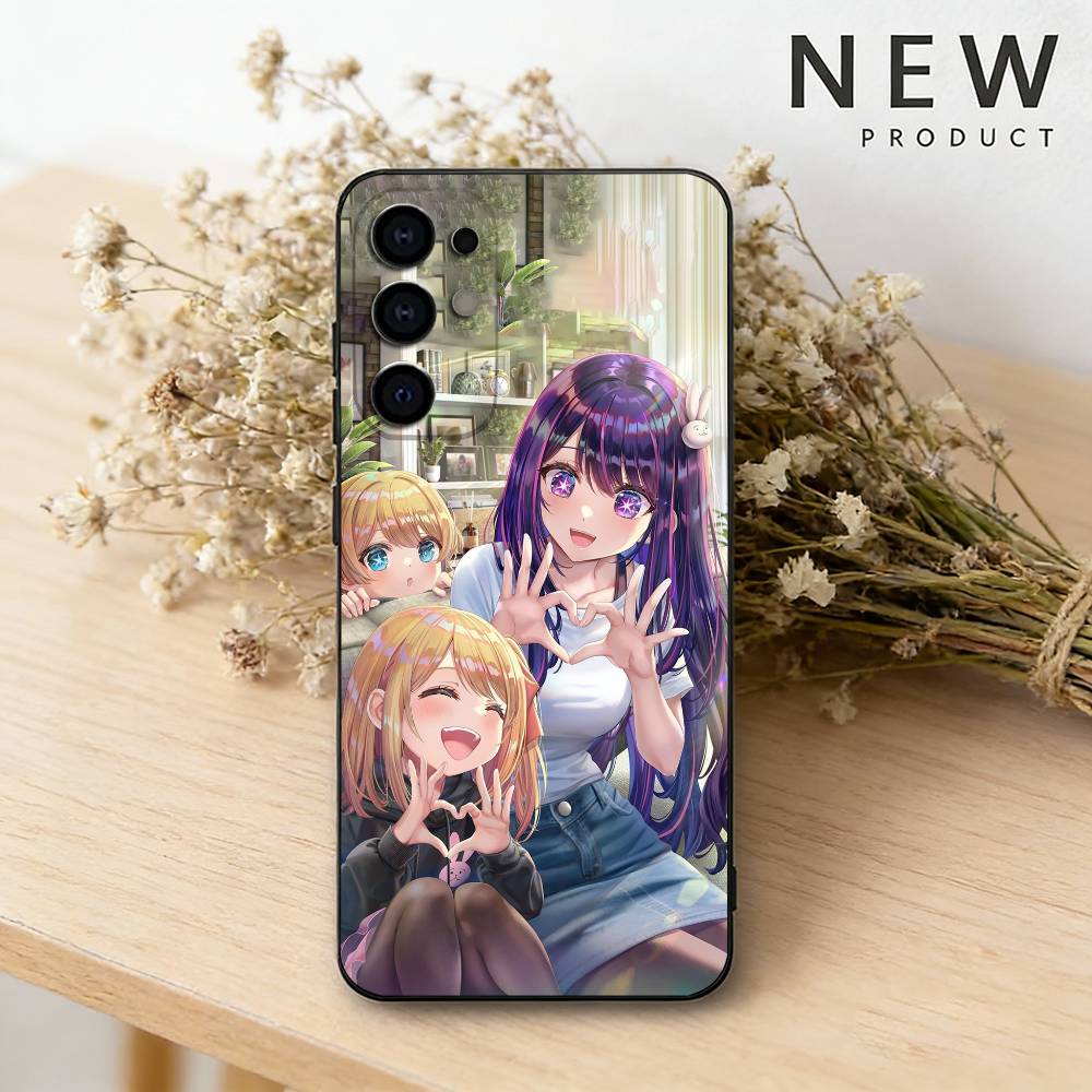 O-Oshi Anime No Ko Phone Case For Samsung S26,25,24,23,22,21,20,30,Ultra,Plus,Fe,Lite Black Shell