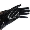 Chic Lace Trimmed Glossy Gloves With High Perfect For Evening Parties Outdoor Activities Easy Clean