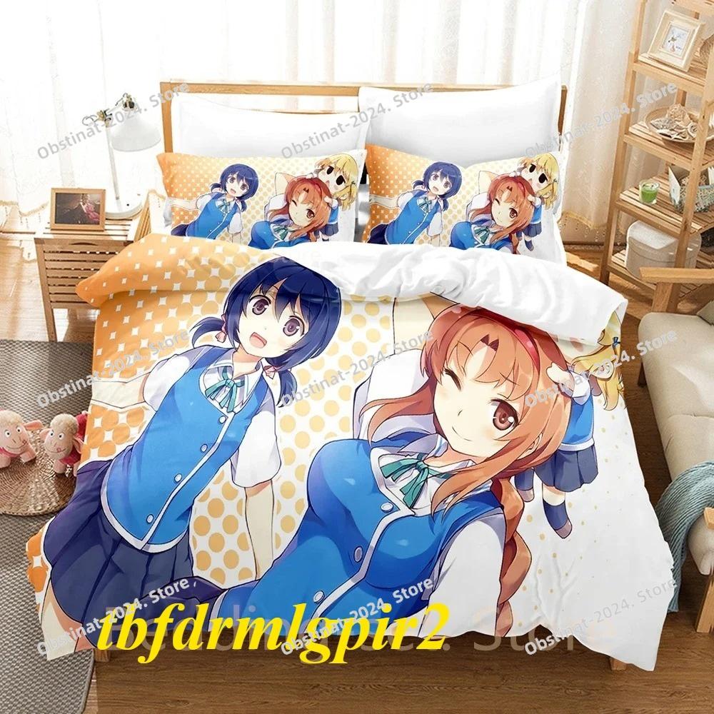 3d Print Anime D-Frag! Bedding Set Duvet Cover Comforter Bed Set Quilt Cover Pillowcase King Queen Twin Size Boys Girls Adult