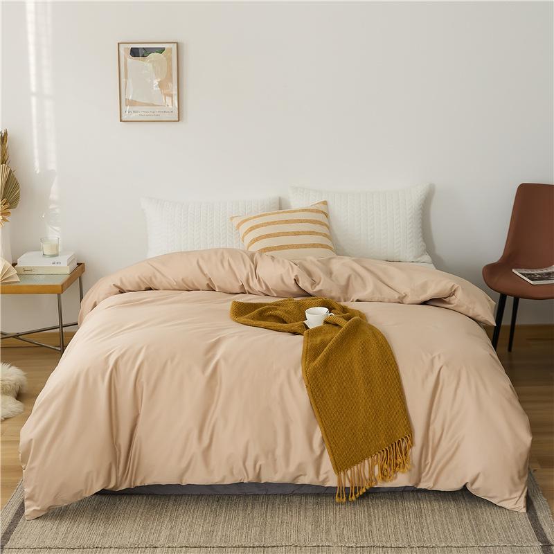 100 Xinjiang Long-staple Cotton Four-season All-cotton Solid Color Simple Single Product Bed Sheet Pillowcase Mattress Pure Cotton Quilt Cover