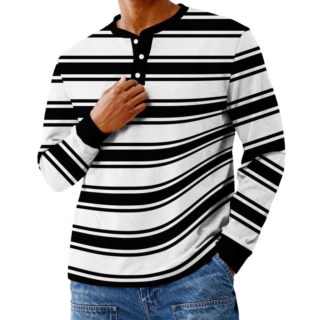 Men's Casual Oversized Button-Down Shirt With Long Sleeves