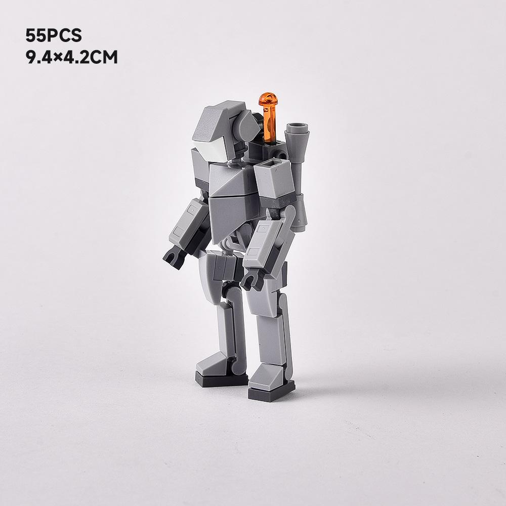 Samurai Mecha Building Block Warrior Robot Model Assembly Toy Compatible Small Particle Set