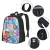 Valentines Day Hot Sale Schoolbag Backpack Fashion Bags Floral Pink Green Abstract Colourful Acrylic Paint Modern Garden