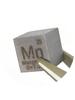 Element specimen manganese Mn engraved normal (10mm cube, A, side)
