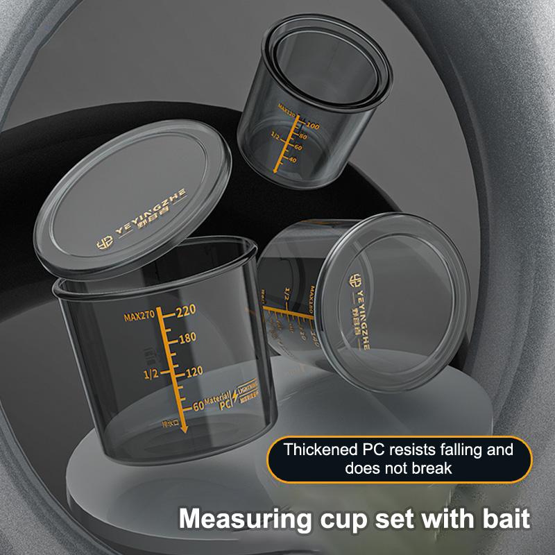 Fishing Bait Measuring Cup With Graduations, High Transparency, Shockproof, Thickened, Portable Fishing Tackle