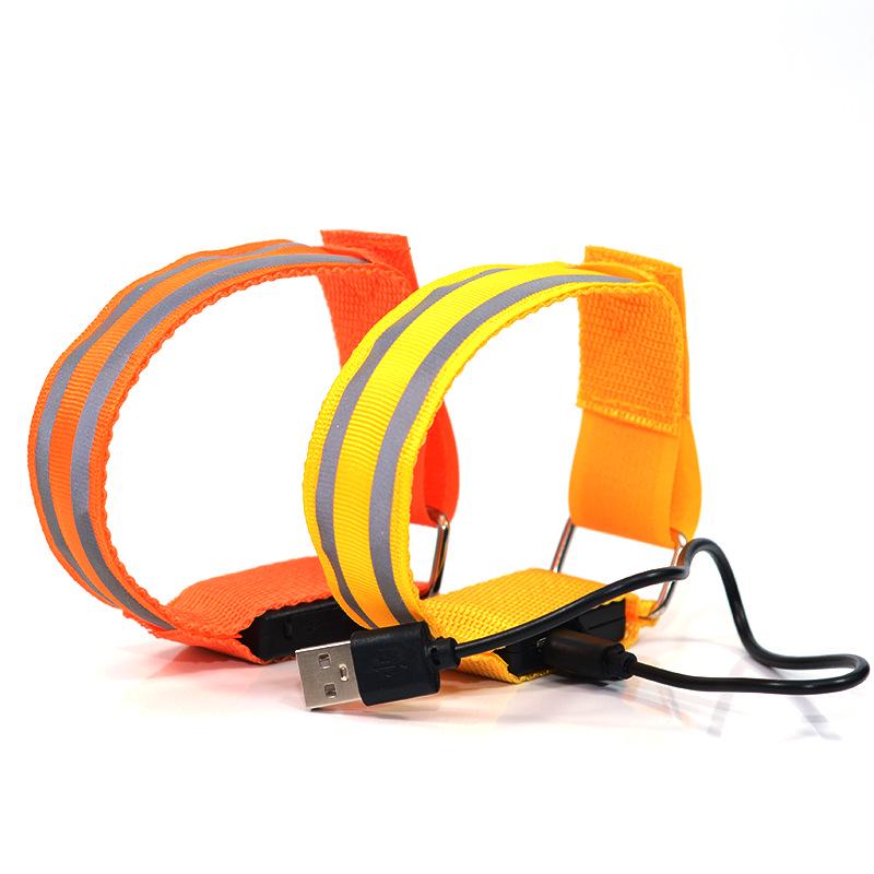 LED Luminous USB Safety Armband for Night Running