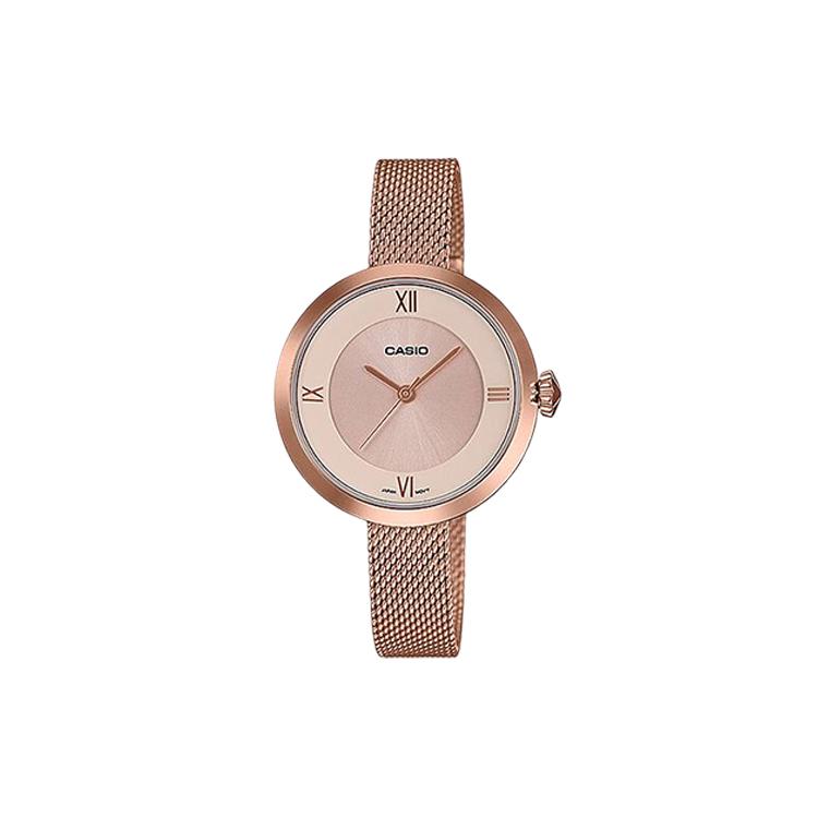 CASIO Women s Standard Series 31.5mm Gold Watch LTPE154MPG-4A LTPE154MPG-4A Rose Gold Watch Case