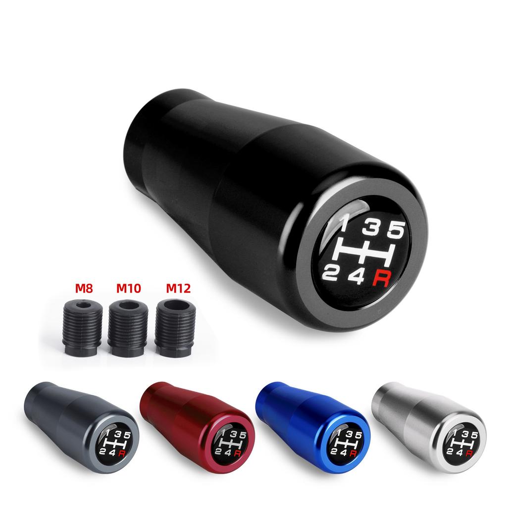 5 Speed Universal Gear Shift Knob Aluminium M8 M10 M12 Racing Shift Lever For Manual Transmission Gear Level Knob Shift