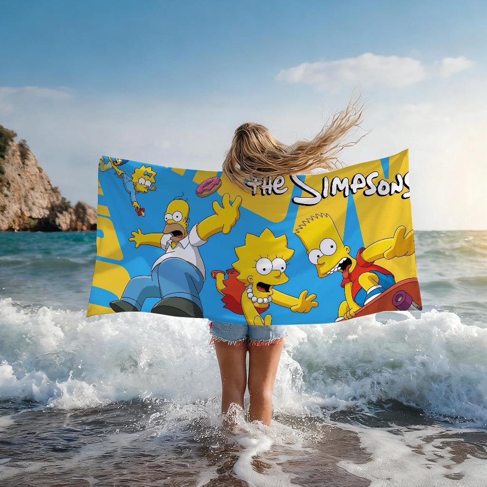 Cartoon The S-Simpsons Towel Quick Drying Beach Towels Are Suitable For Swimming Pools Camping Yoga And The Gym