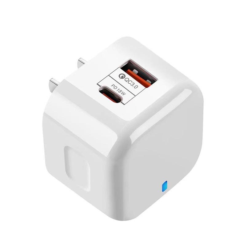 20W Dual USB Fast Charger, UK Standard, Compatible with Apple iPhone 15
