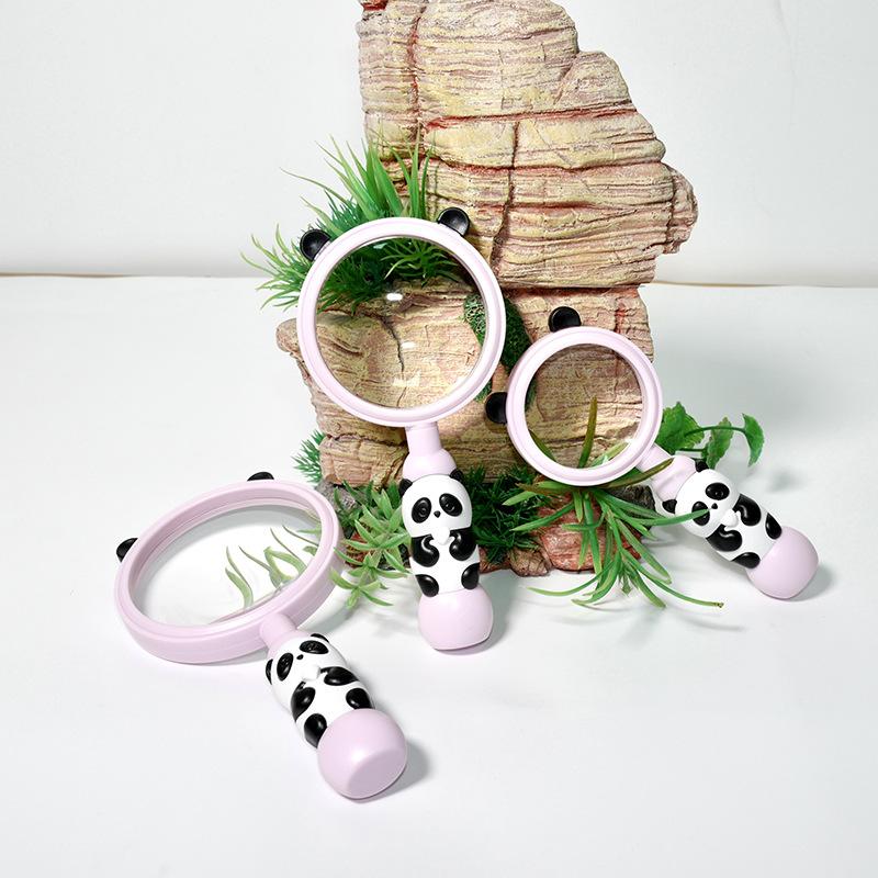 

Handheld Three Sizes of Magnifying Glasses with Optional Magnifications for Children 50mm рожевий