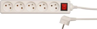 Elektrisches Verlängerungskabel, 5 Steckdosen mit Schutzkontakt, 5m, mit Schalter 72534 VOREL
