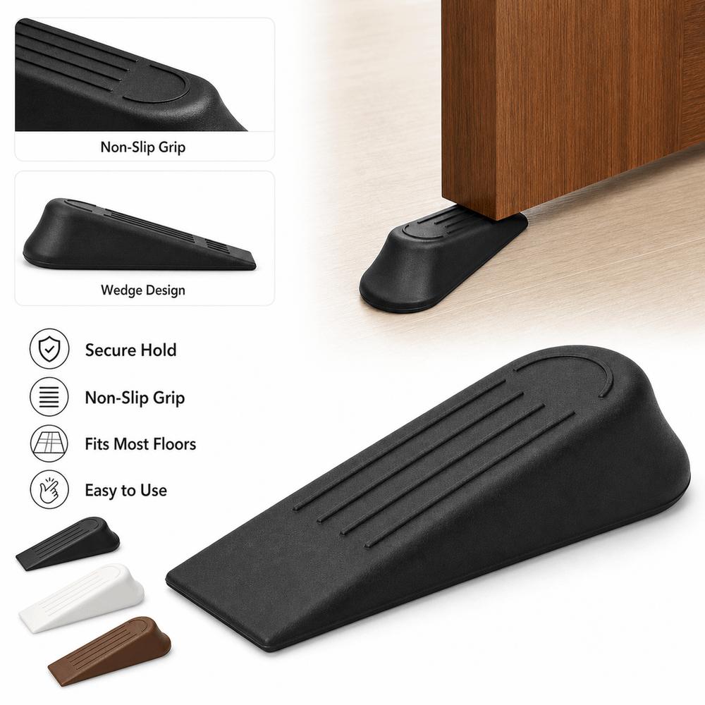 Plastic Door Stop Wedges Non-Slip Base Door Blocks Durable Heavy Duty Door Stopper  Office Doors