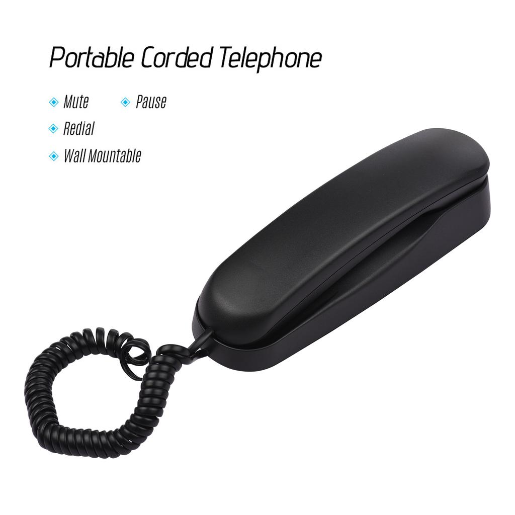 Desktop Corded Landline Phone Fixed Telephone Wall Mountable Supports MuteCelsius PauseCelsiusRedial Functions for Home Hotel Bank Call Ce