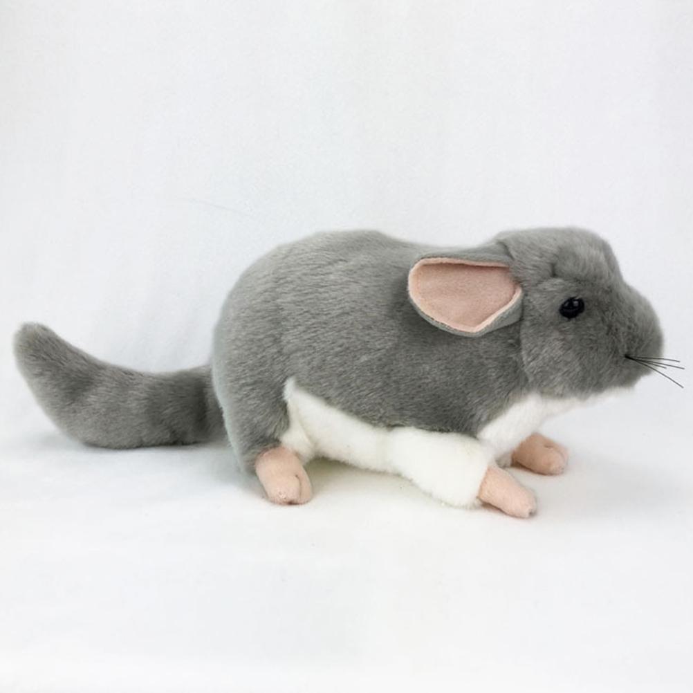 Cute Simulation Chinchilla Plush Toys Simulation Rat Mouse Soft Stuffed Animals Dolls Kids Girls
