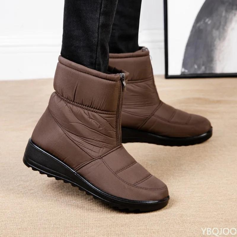 Winter Warm Thick Plus Size Women's Snow Boots Women's Waterproof Simple Comfortable Non Slip Daily Casual Versatile Shoes