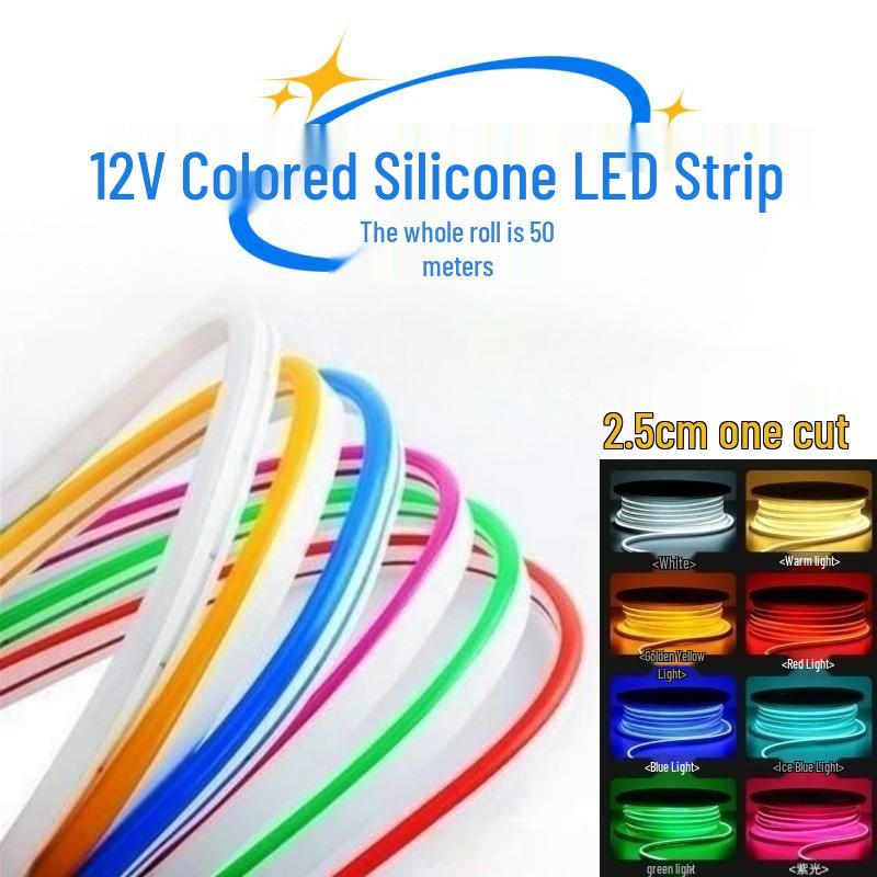 LED Low Voltage 12V Colored Silicone Neon Light Strip for Outdoor Wedding Celebrations, Flexible 6x12/8x16 Character Design