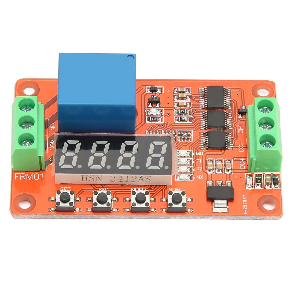 Time Delay Relay Module 18 Functions Timing Delay Cycle Self Locking Relay Control Module for Smart Home Automatic