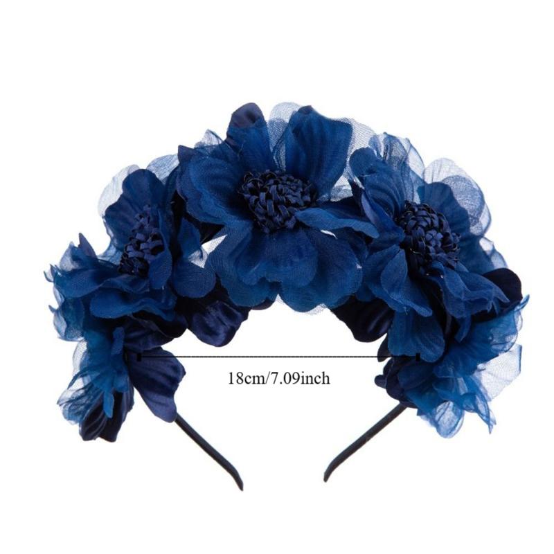 Elegant Bridal Headwear Solid Color Hair Garland Korean Bride Headdress  Photography Accessories